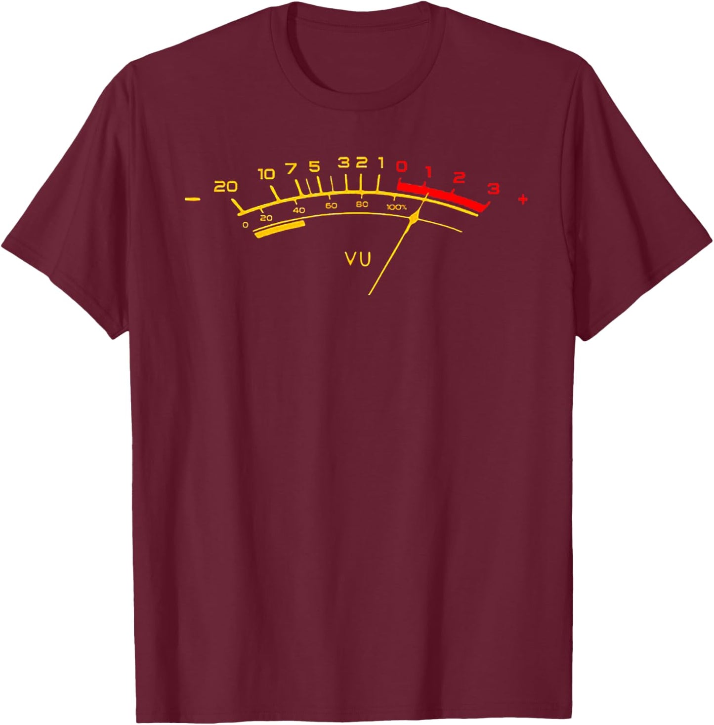 VU Meter Sound Level Studio T-Shirt - T-Shirt | Maroon