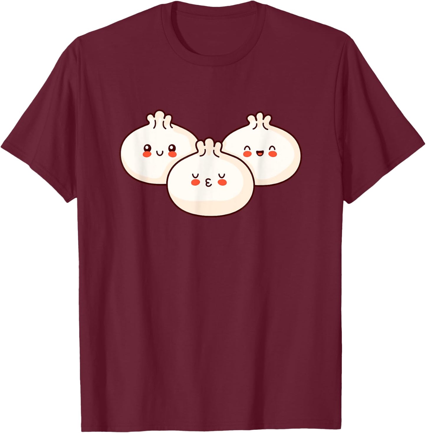 Broke Artist -Adults Kids Dim Sum Dumplings Pork Bun Foodie T-Shirt - T-Shirt | Maroon