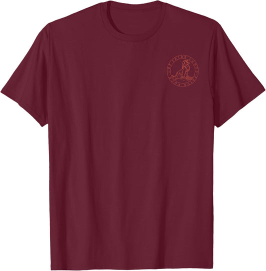 Disney The Lion King Pride Rock Line Art Front & Back T-Shirt - T-Shirt | Maroon