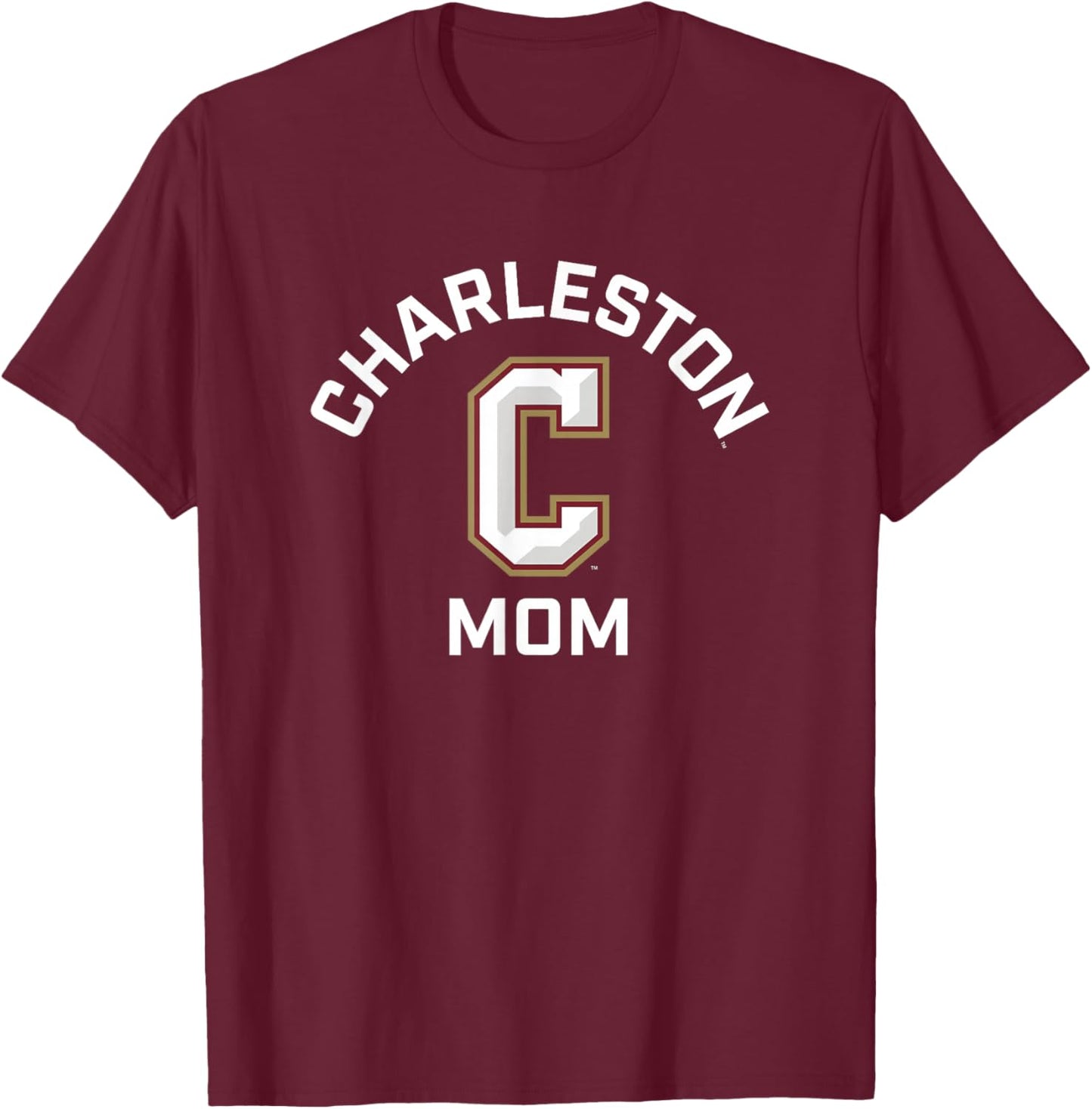 College of Charleston Cougars Arched Mom T-Shirt - T-Shirt | Maroon