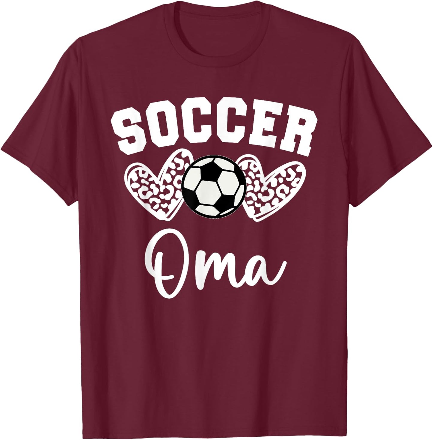 Soccer Oma Matching Family Soccer T-Shirt - T-Shirt | Maroon