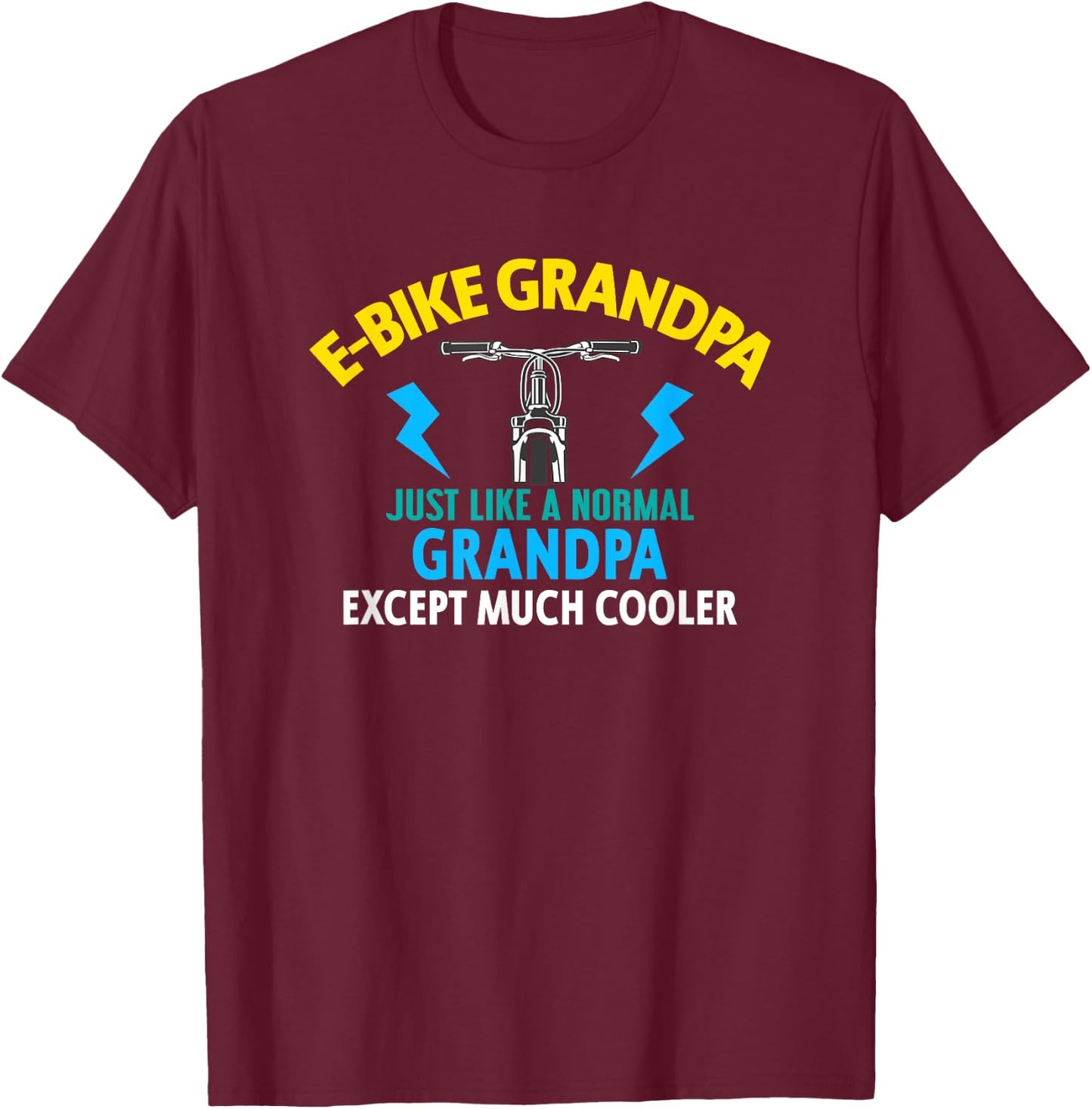 Ebike Grandpa Funny E-Bike MTB T-Shirt - T-Shirt | Maroon