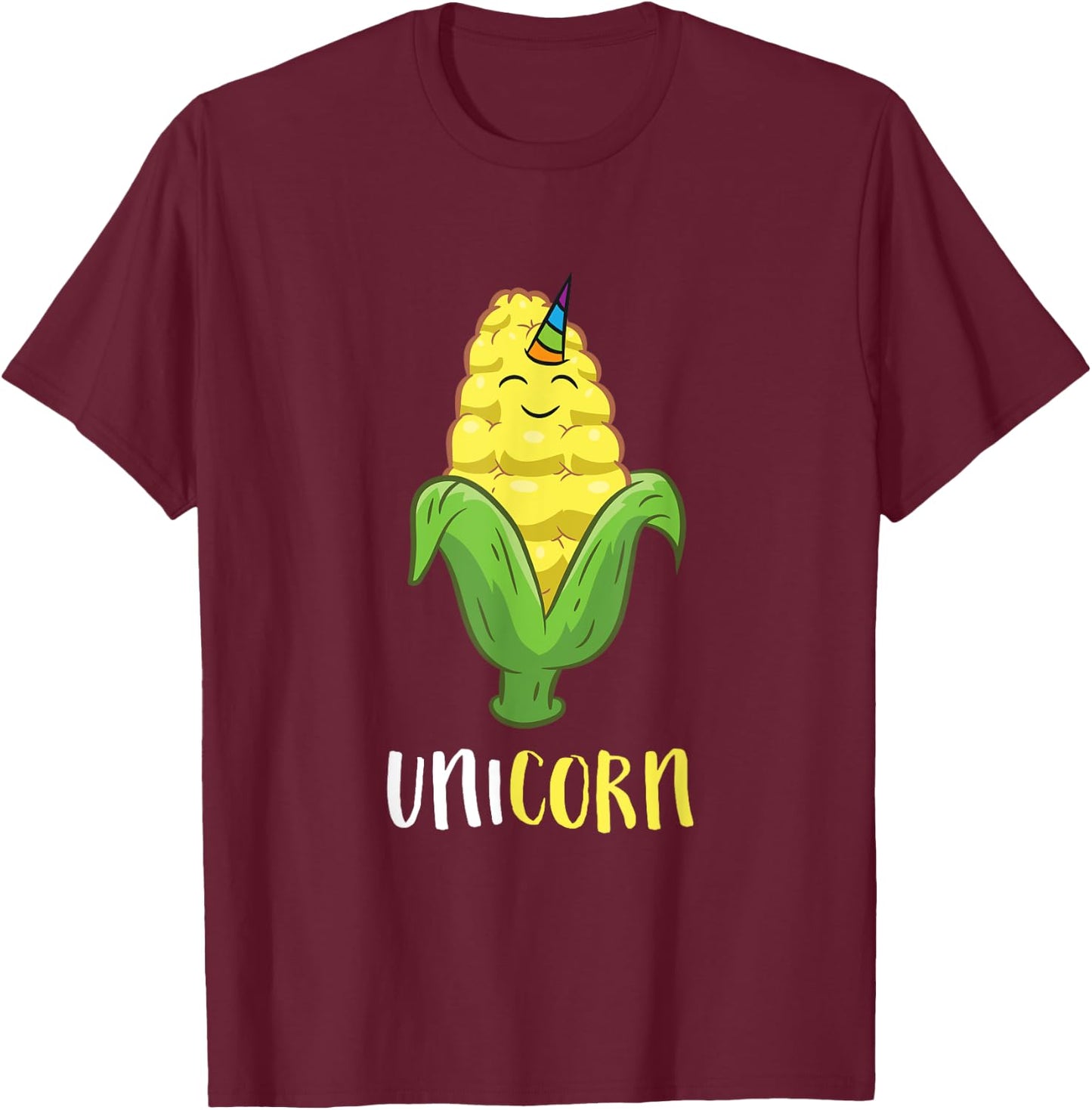Uni Corn Unicorn Corn Lovers Corn Farmer T-Shirt - T-Shirt | Maroon