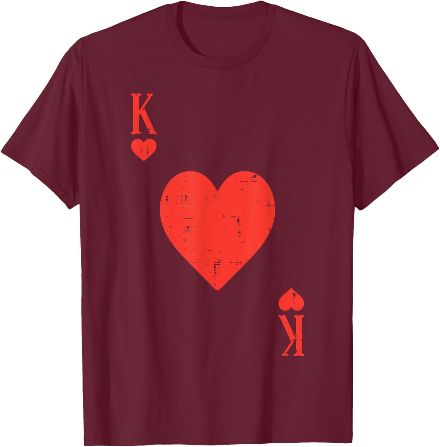 Valentines Day King Hearts Matching Boys Kids Toddler Men T-Shirt - T-Shirt | Maroon