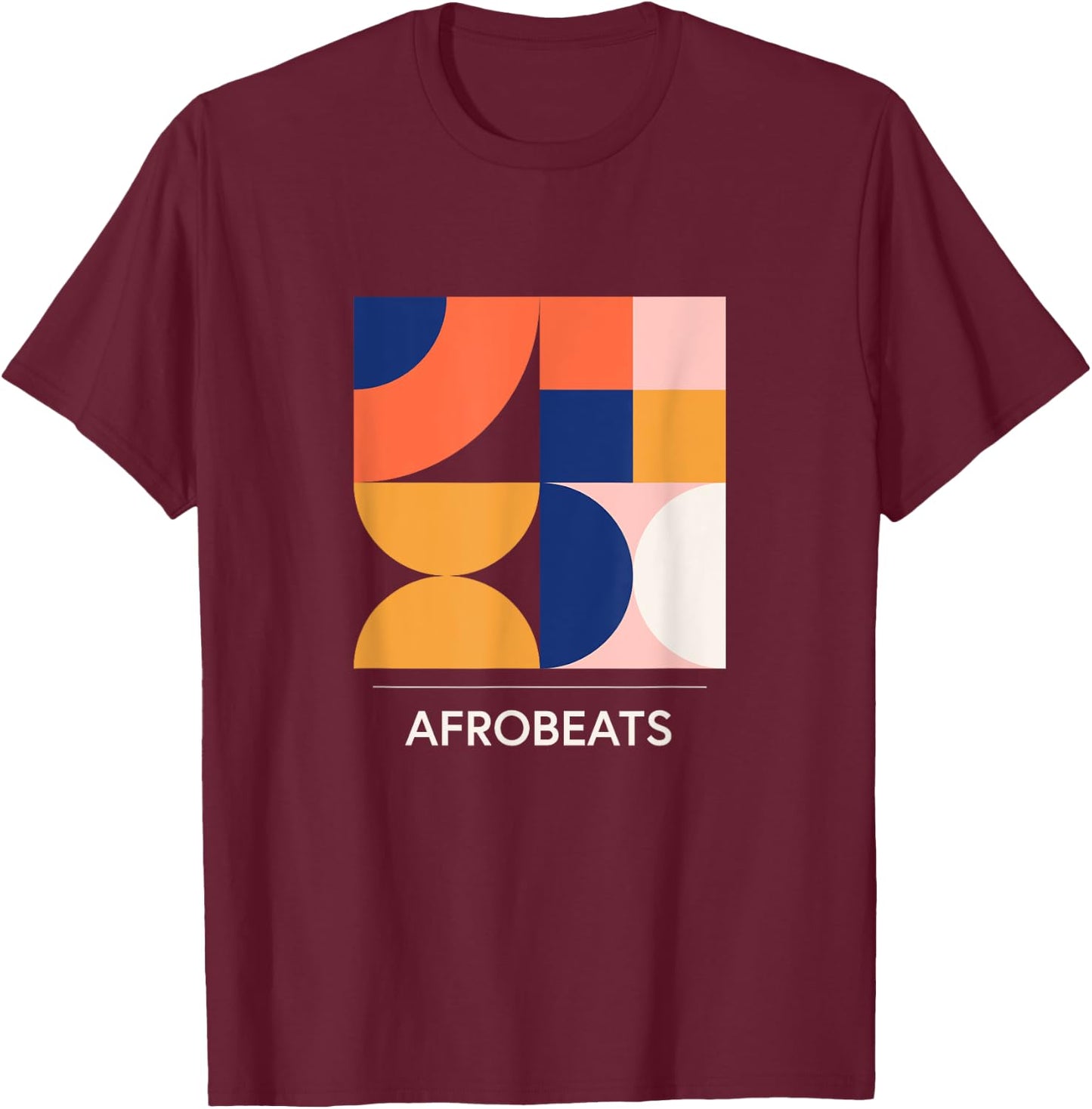 Retro Afrobeats 90s Jazz - Minimal T-Shirt - T-Shirt | Maroon
