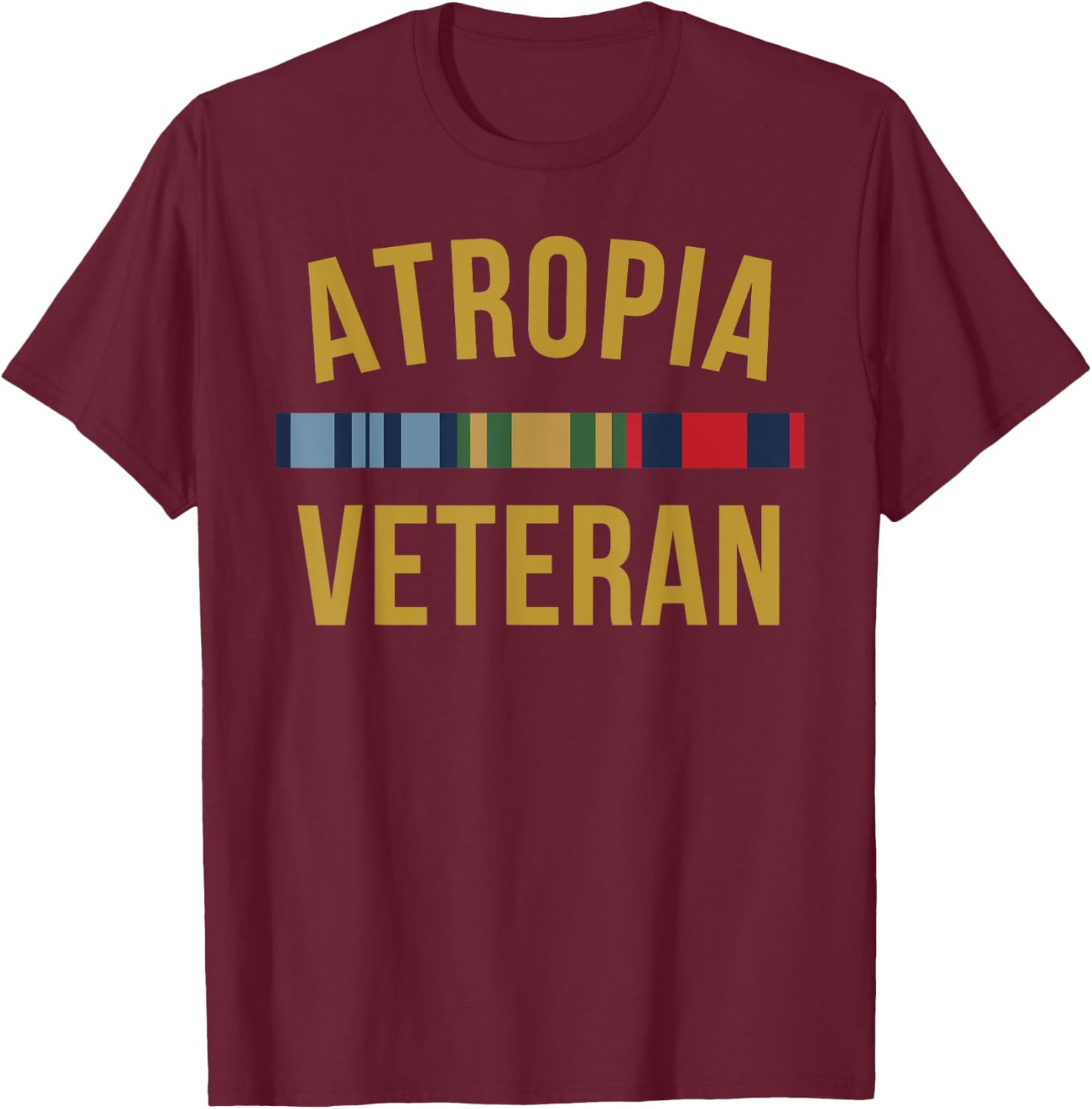 Atropia Veteran Flag T-Shirt - T-Shirt | Maroon