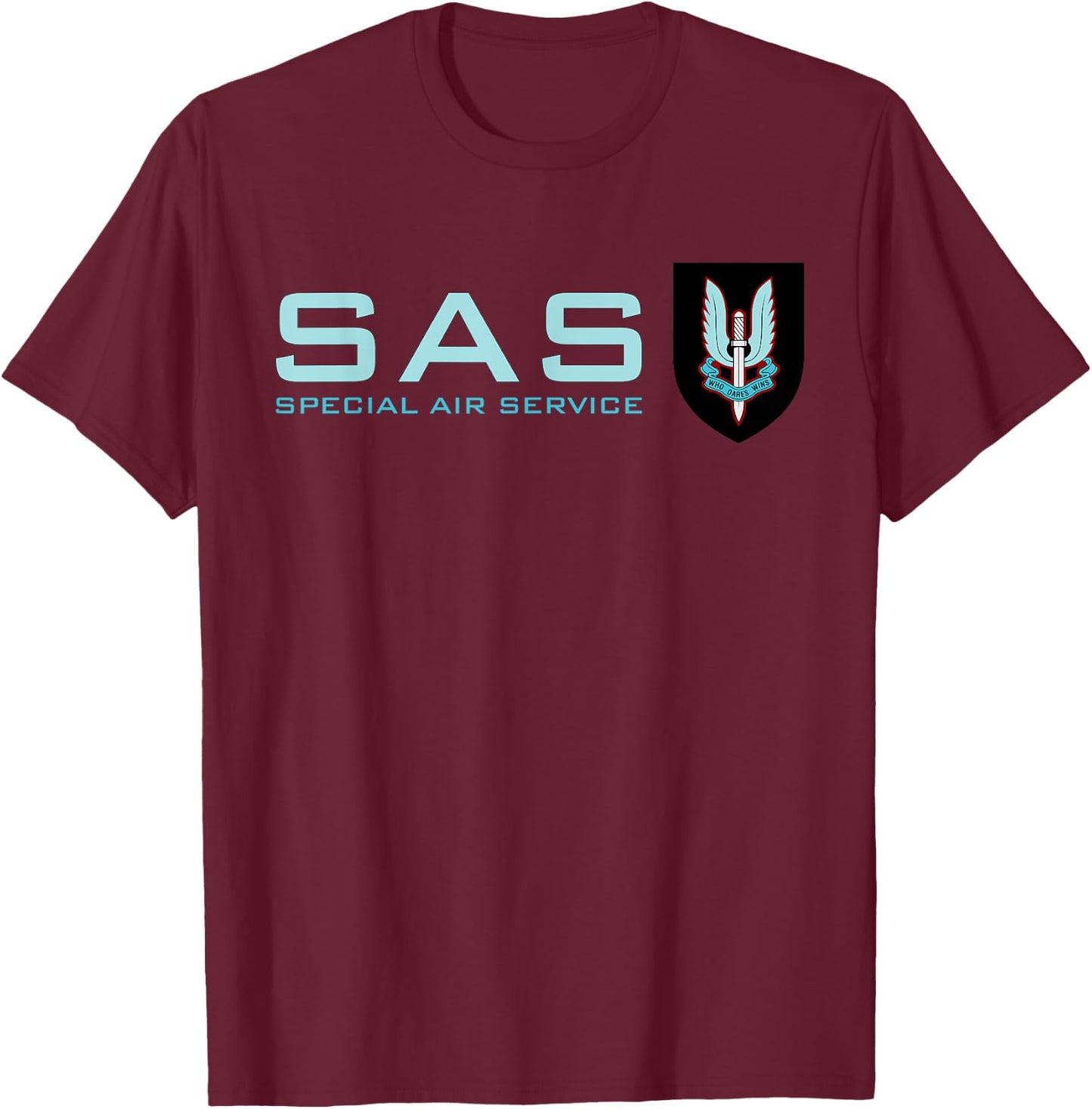 Uk Sas Special Air Service British Army Special Forces T-Shirt - T-Shirt | Maroon