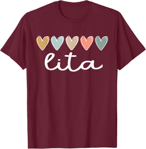 Lita Hearts Lita Grandma Lita Grandmother T-Shirt - T-Shirt | Maroon