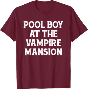 Pool Boy At The Vampire Mansion Funny Emo Punk Goth Grunge T-Shirt - T-Shirt | Maroon