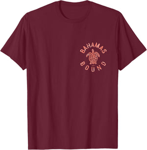 JCombs: Bahamas Bound Sea Turtle, Beach (2-Sided) T-Shirt - T-Shirt | Maroon