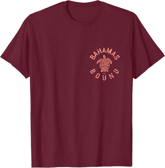 JCombs: Bahamas Bound Sea Turtle, Beach (2-Sided) T-Shirt - T-Shirt | Maroon