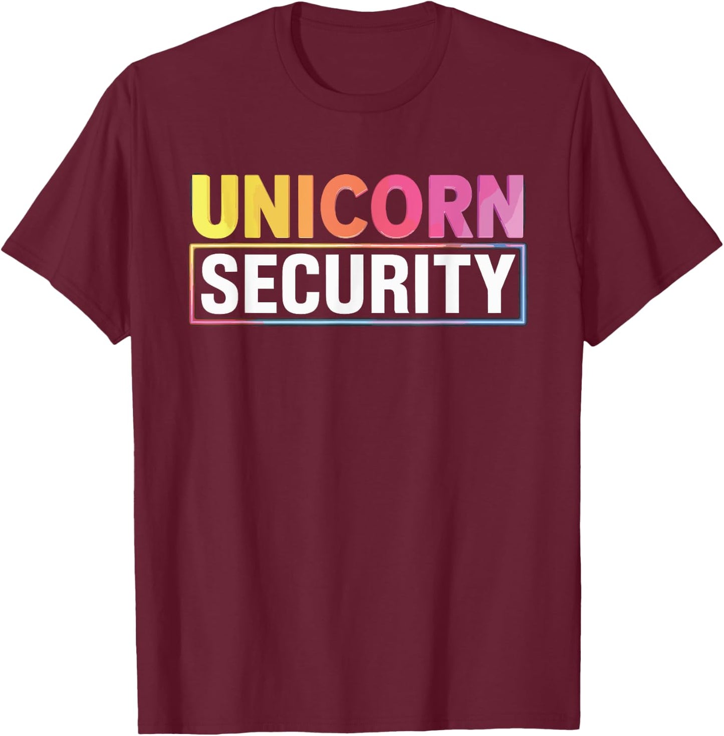Unicorn Security T-Shirt - T-Shirt | Maroon