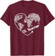 ESL Teacher ESOL Student Cute Heart Shape English Teacher T-Shirt - T-Shirt | Maroon