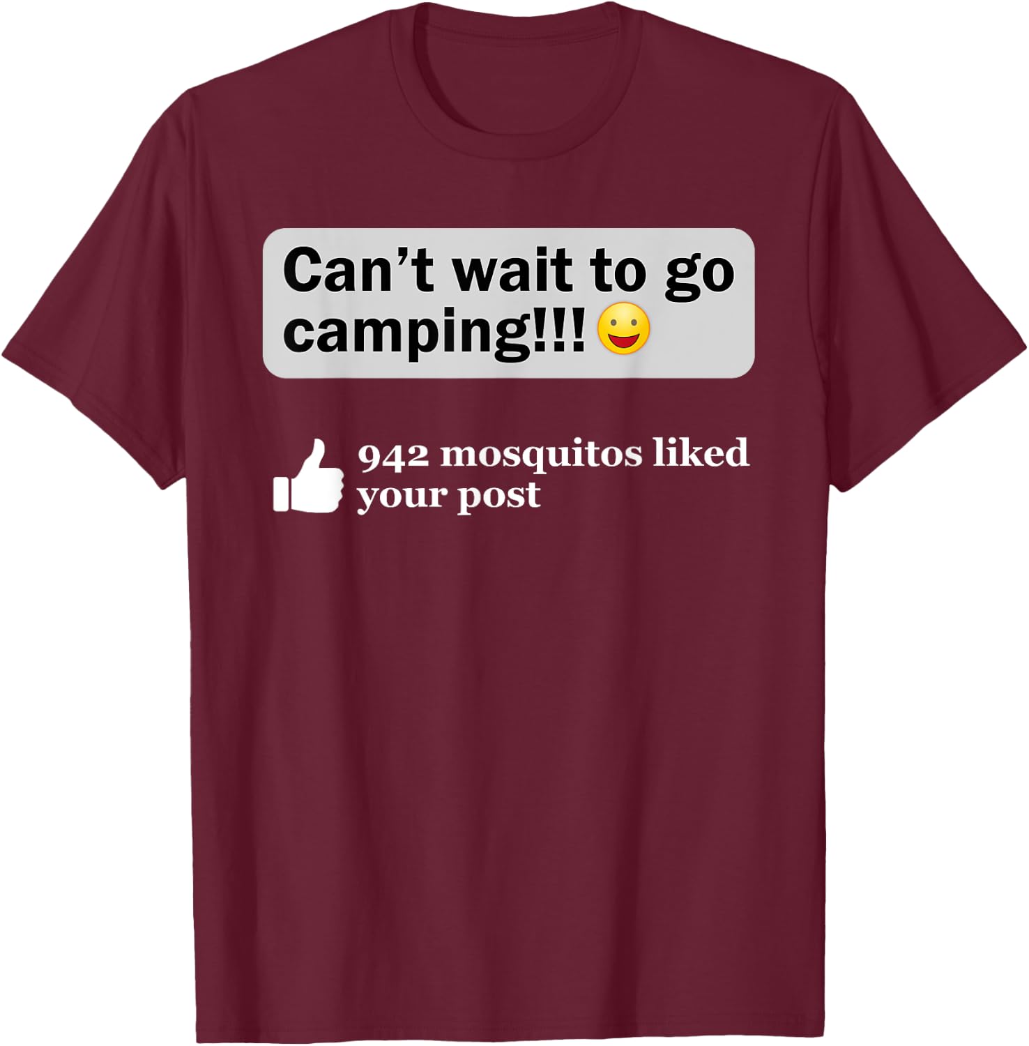 Funny Camping Saying Humor Outdoorsy Joke Camp Gear Gift T-Shirt - T-Shirt | Maroon