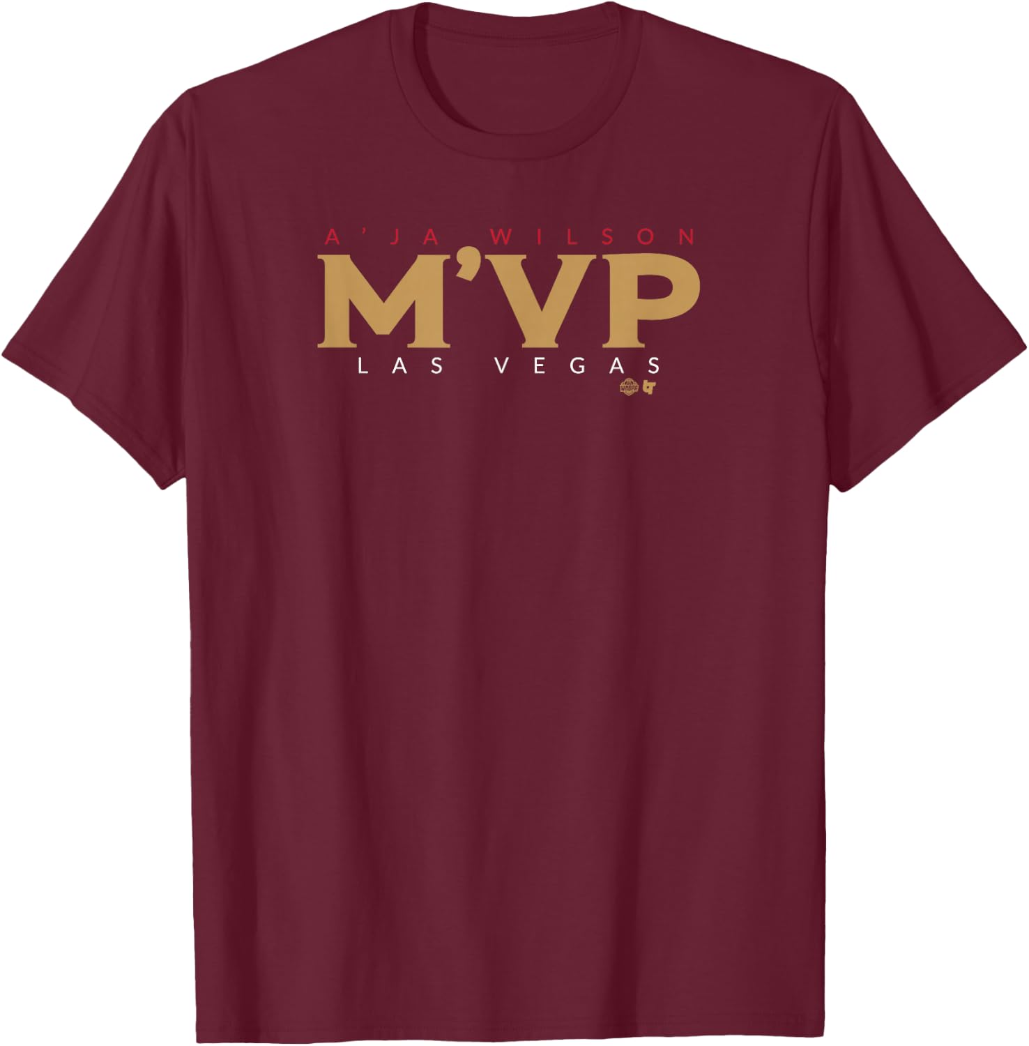 A'ja Wilson MVP - Las Vegas Basketball T-Shirt - T-Shirt | Maroon