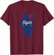 City of ELGIN Illinois | IL Town - Novelty Merch Gift T-Shirt - T-Shirt | Maroon