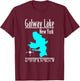 Modern Galway Lake - New York T-Shirt - T-Shirt | Maroon