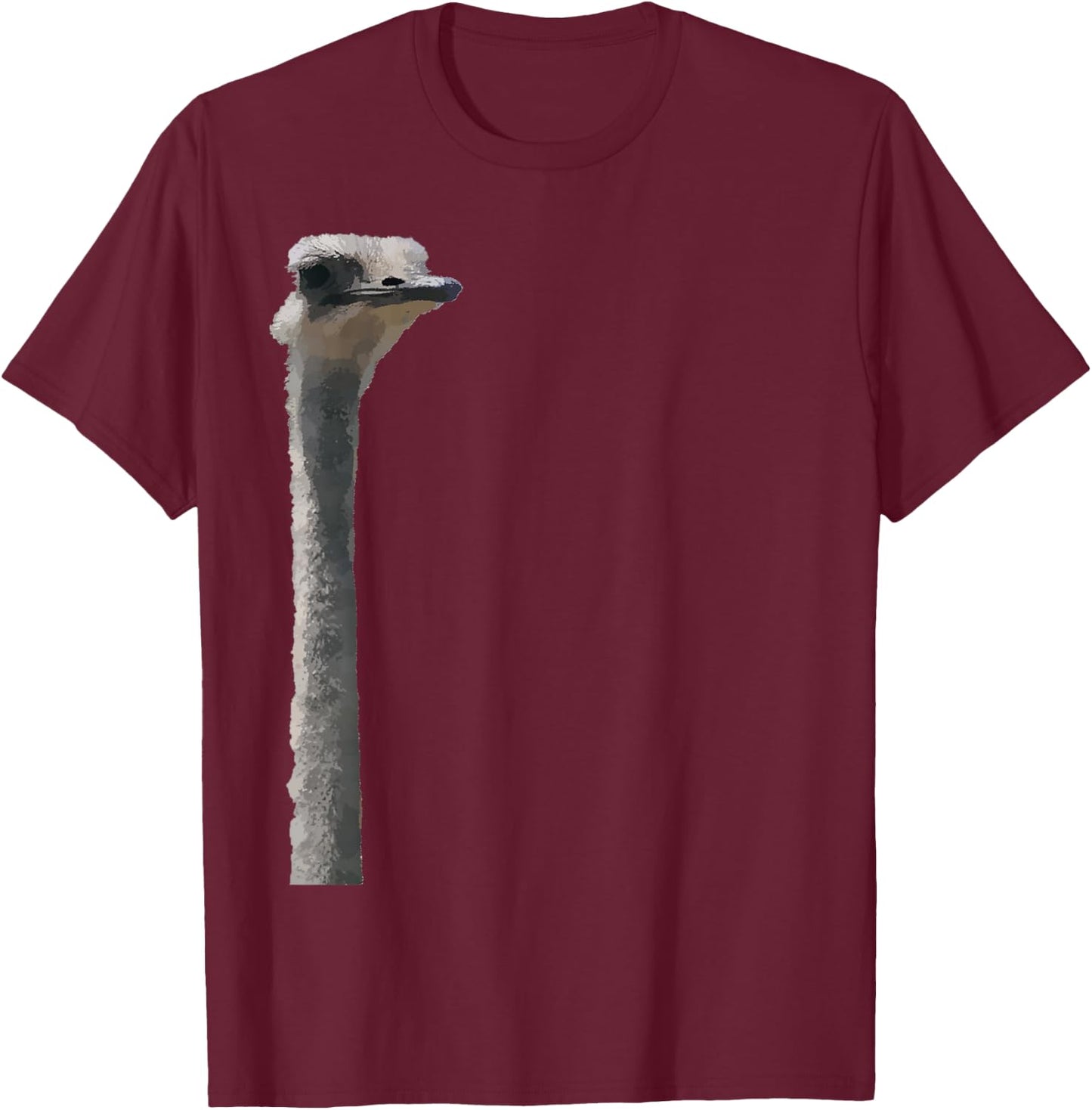 Mister Big Neck Ostrich T-Shirt - T-Shirt | Maroon