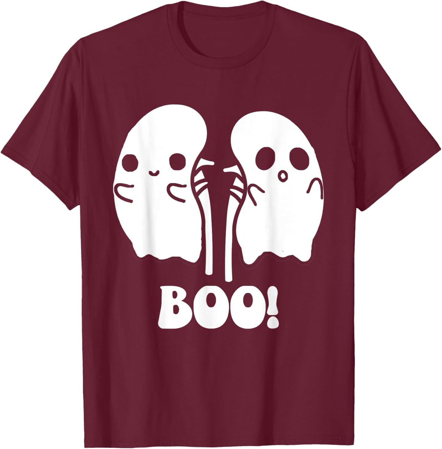 Funny Boo Ghost Kidney Dialysis Nurse Halloween Costume T-Shirt - T-Shirt | Maroon