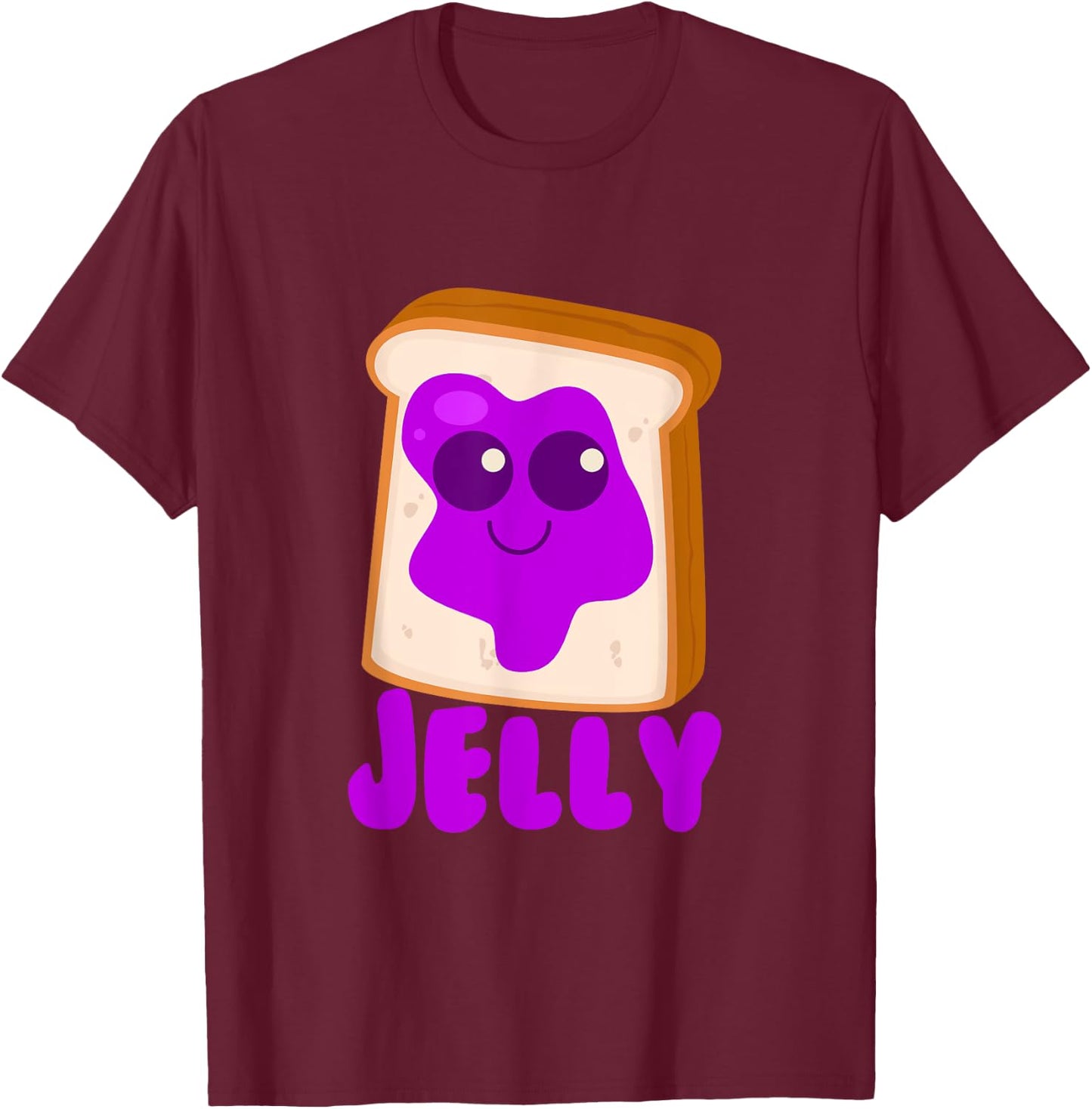Jelly Matching Halloween Costume Set DIY Peanut Butter T-Shirt - T-Shirt | Maroon