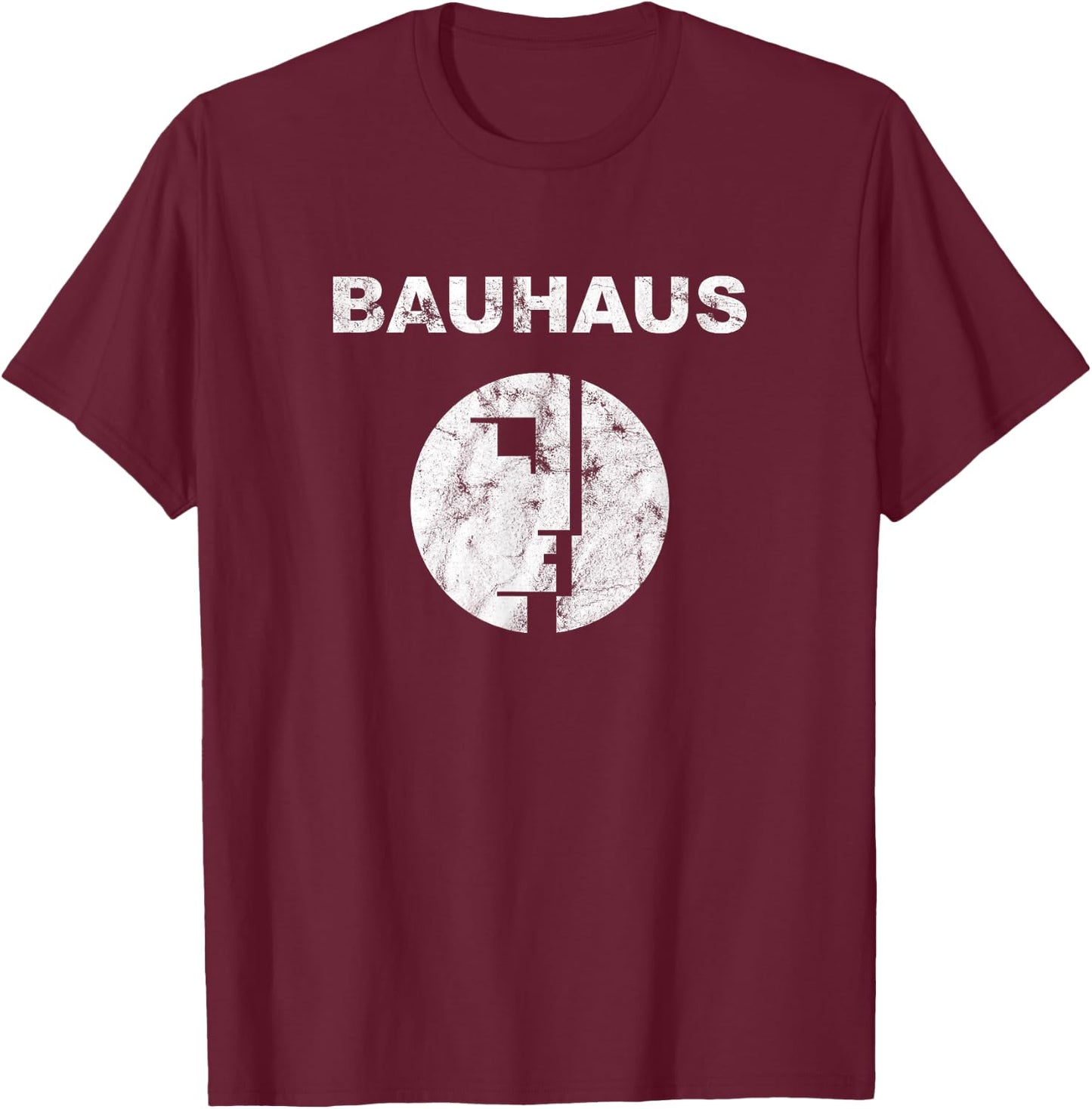 The bauhausART Logo - 100th Anniversary of the Design School T-Shirt - T-Shirt | Maroon