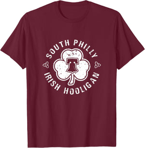 South Philly Irish Hooligan Philadelphia St Patricks Day T-Shirt - T-Shirt | Maroon