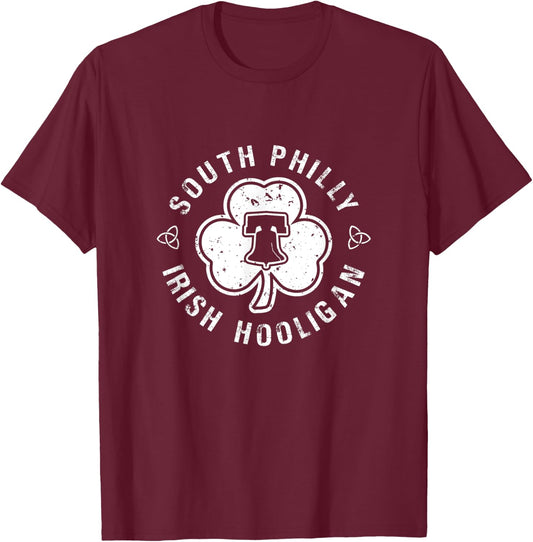 South Philly Irish Hooligan Philadelphia St Patricks Day T-Shirt - T-Shirt | Maroon