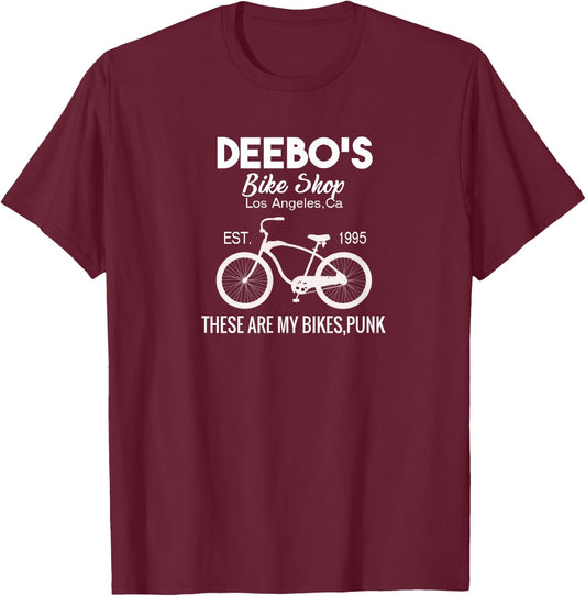 Deebo's Bike Shop For Cyclist Funny 90's Parody Design T-Shirt - T-Shirt | Maroon