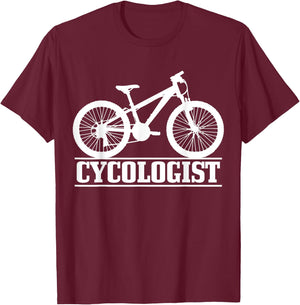 Cycologist Mountain Bike MTB Downhill Cycling Funny Gift T-Shirt - T-Shirt | Maroon