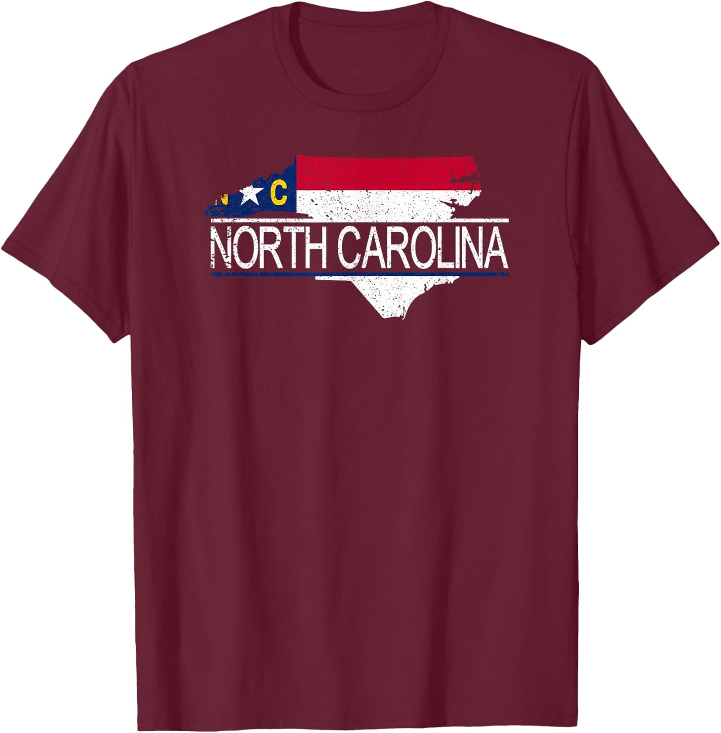 Distressed North Carolina T-Shirt - T-Shirt | Maroon