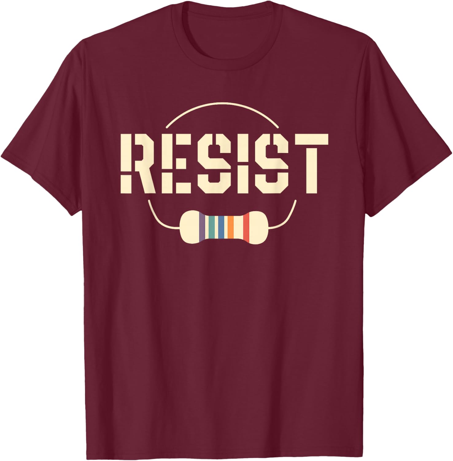 Gift Electrical Engineer Graduate Men Resist Circuit T-Shirt - T-Shirt | Maroon