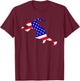 Best USA American Flag Track And Field Gift Team Men Women T-Shirt - T-Shirt | Maroon