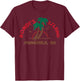 Bondi's Islands Vacation Retro Sunset Palm Trees Vacation T-Shirt - T-Shirt | Maroon