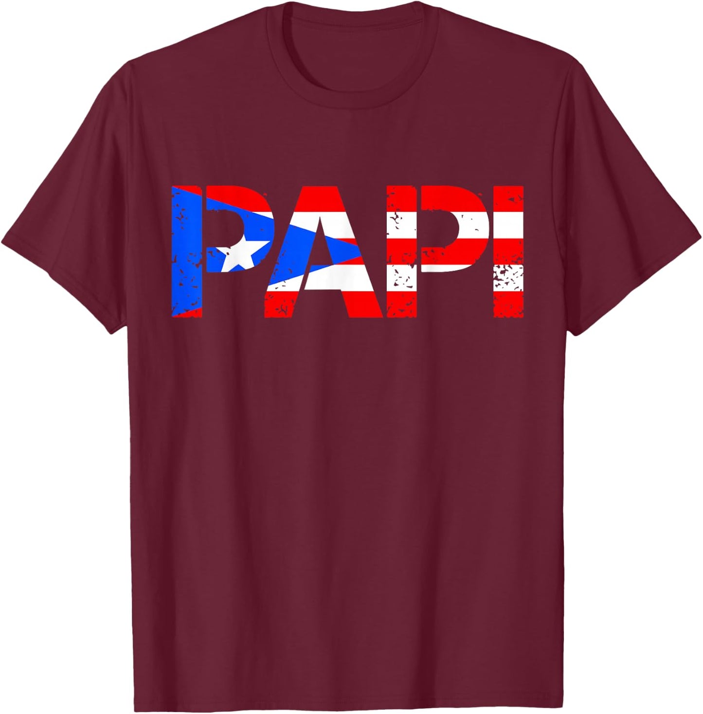 Puerto Rico Flag Father's Day Patriotic Puerto Rican Pride T-Shirt - T-Shirt | Maroon