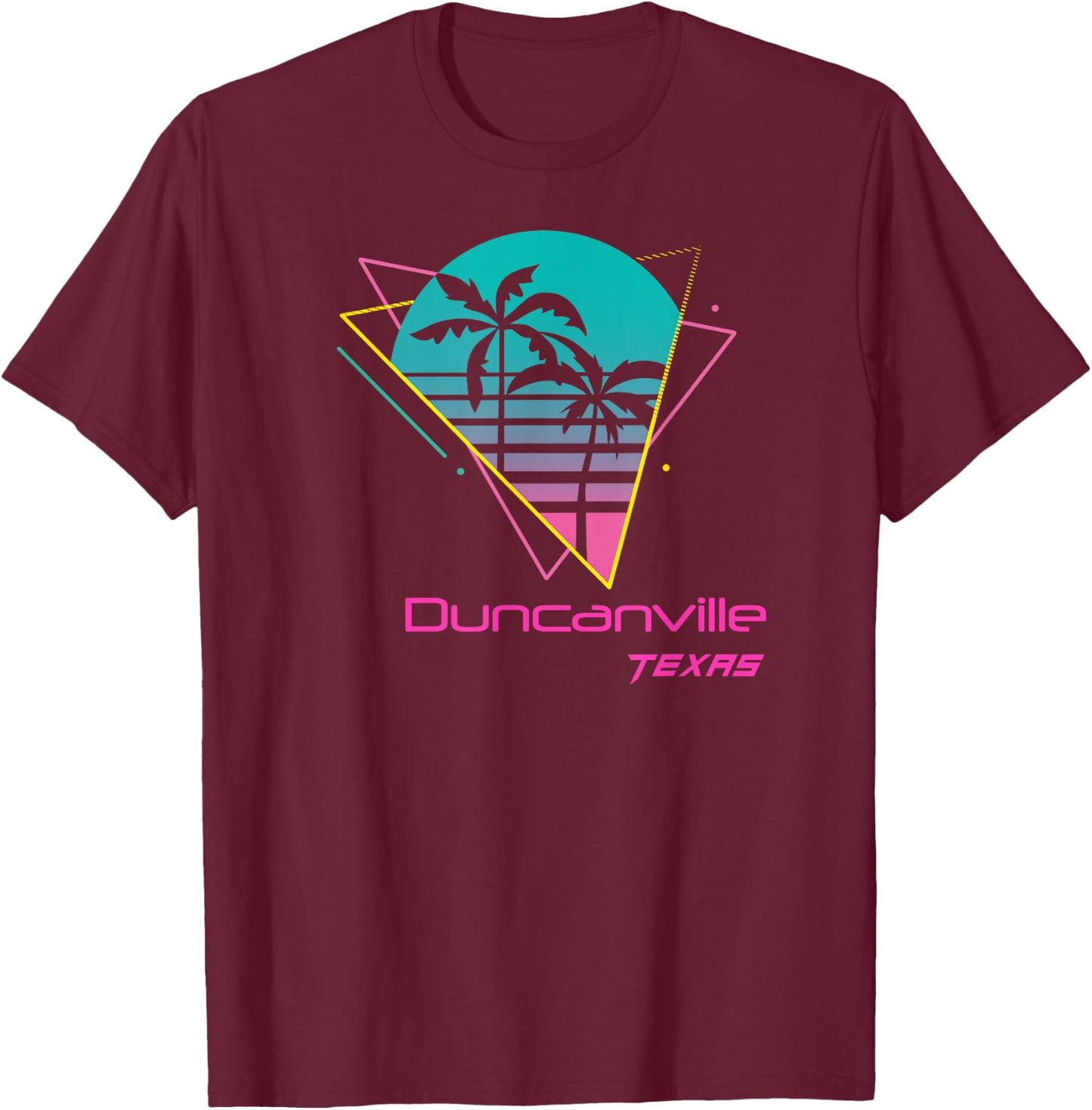 Retro Duncanville Texas T-Shirt - T-Shirt | Maroon
