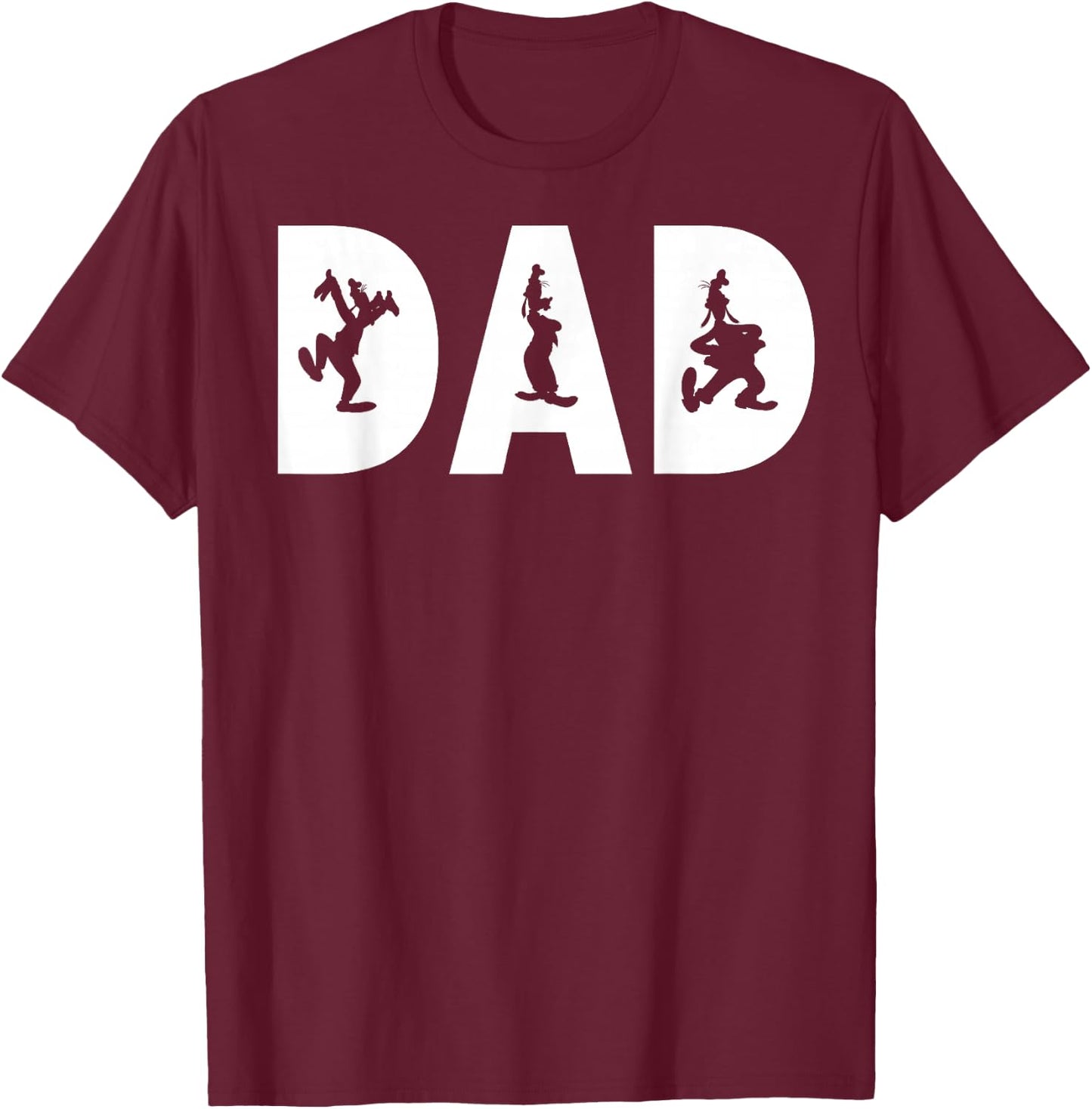 Disney Mickey and Friends Father's Day Goofy Dad Fill Small T-Shirt - T-Shirt | Maroon