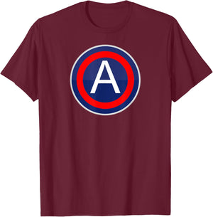 WW2 Third Army Patch T-Shirt - T-Shirt | Maroon