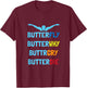Butterfly Butterwhy Funny Swimmer Swim Team Swimming T-Shirt - T-Shirt | Maroon
