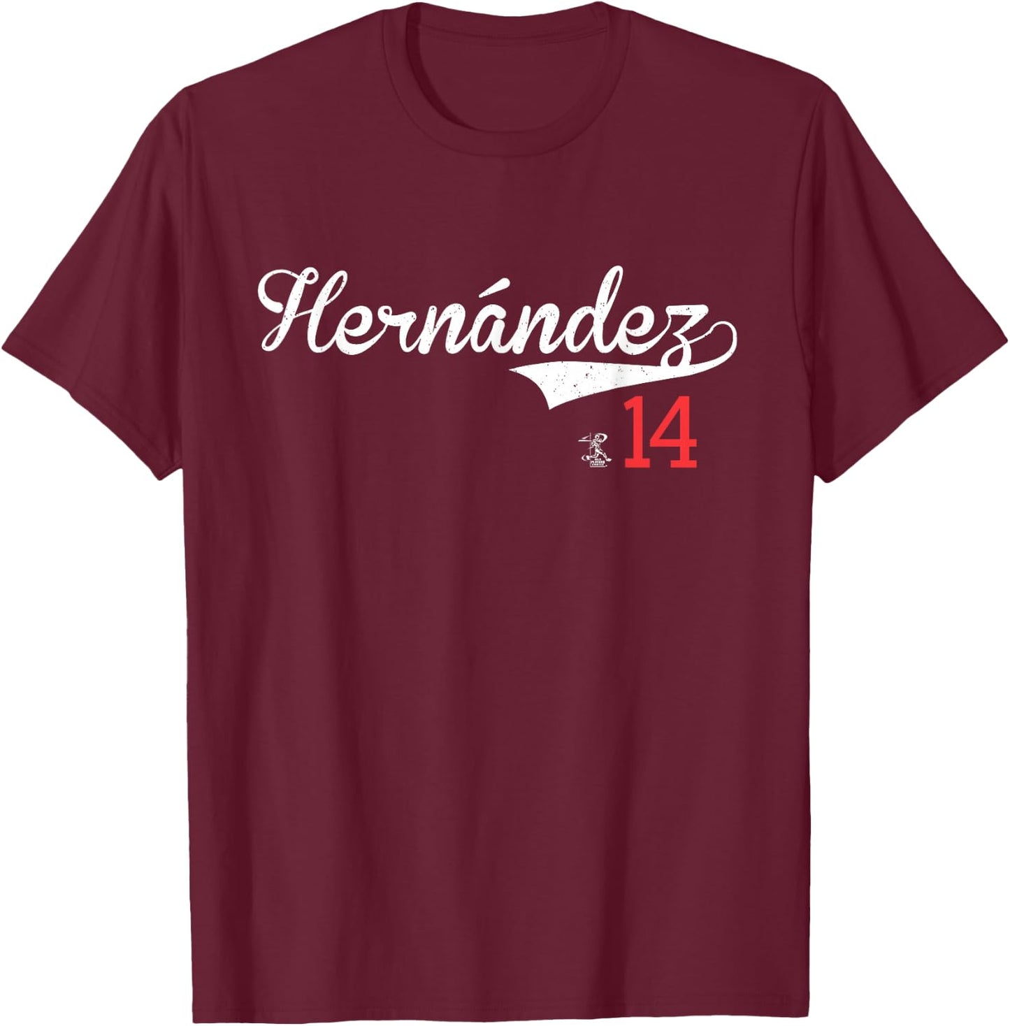 Kike Hernandez Vintage Gameday T-Shirt - T-Shirt | Maroon