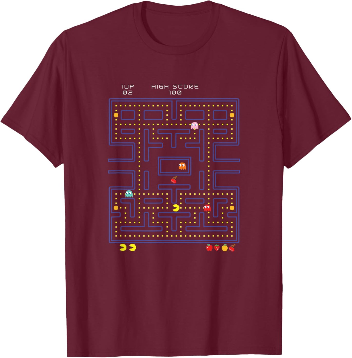 Retro Game Lover's Classic 8-Bit Video Gamer Nostalgia T-Shirt - T-Shirt | Maroon