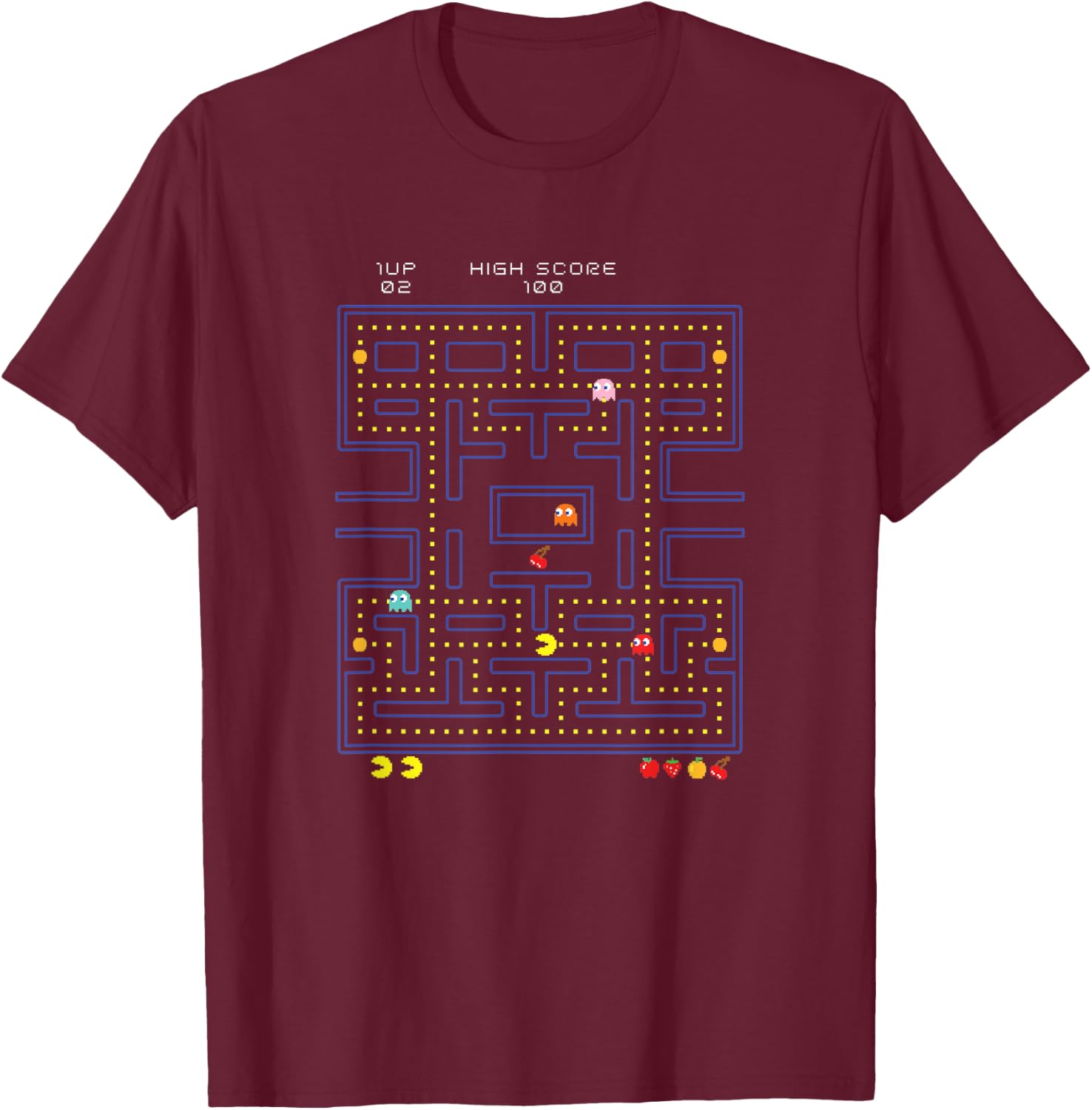 Retro Game Lover's Classic 8-Bit Video Gamer Nostalgia T-Shirt - T-Shirt | Maroon