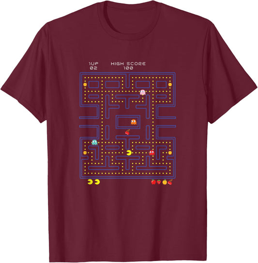 Retro Game Lover's Classic 8-Bit Video Gamer Nostalgia T-Shirt - T-Shirt | Maroon
