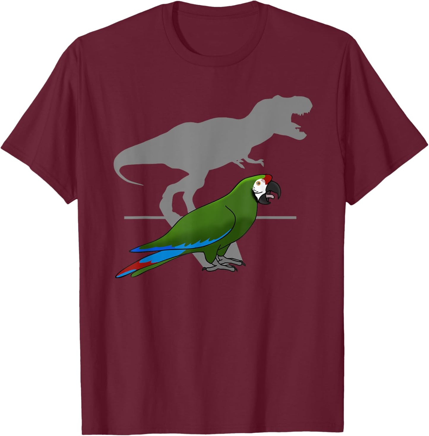 T-rex Military Macaw Birb memes Funny Parrot owner T-Shirt - T-Shirt | Maroon