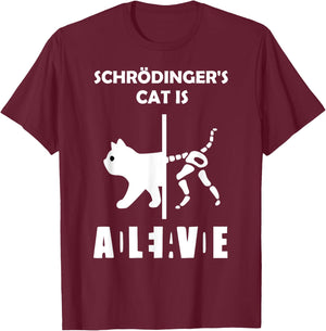 Schrödinger's cat - Dead AND Alive - physics nerd Women Girls Kids T-Shirt - T-Shirt | Maroon