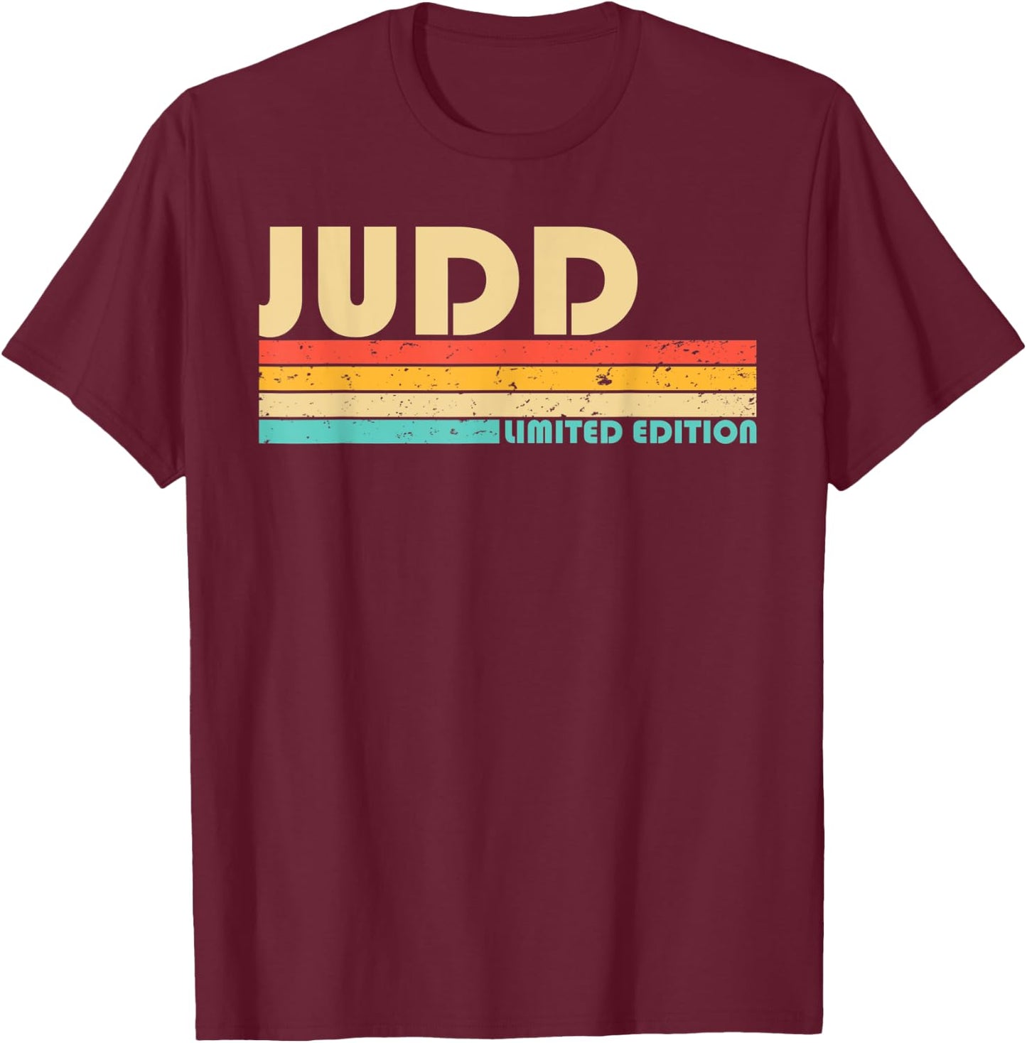 JUDD Surname Funny Retro Vintage 80s 90s Birthday Reunion T-Shirt - T-Shirt | Maroon