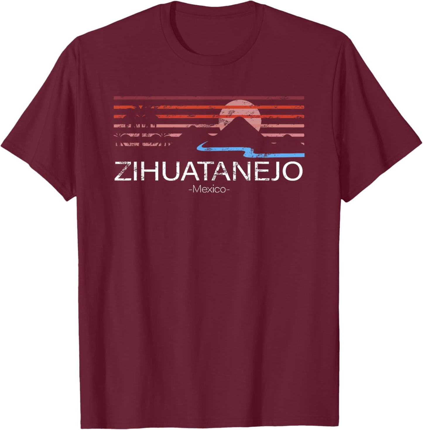 Zihuatanejo Mexico T-Shirt - T-Shirt | Maroon