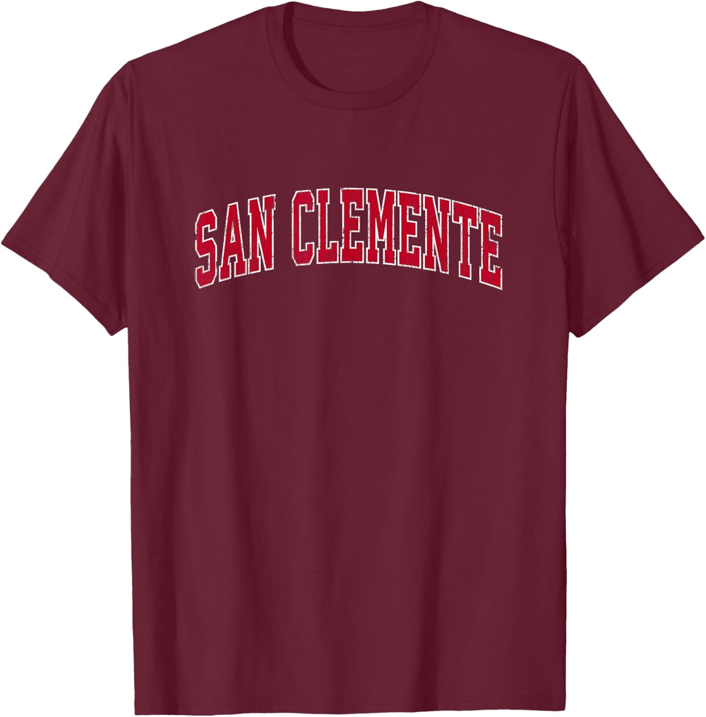San Clemente California CA Vintage Sports Design Red Design T-Shirt - T-Shirt | Maroon