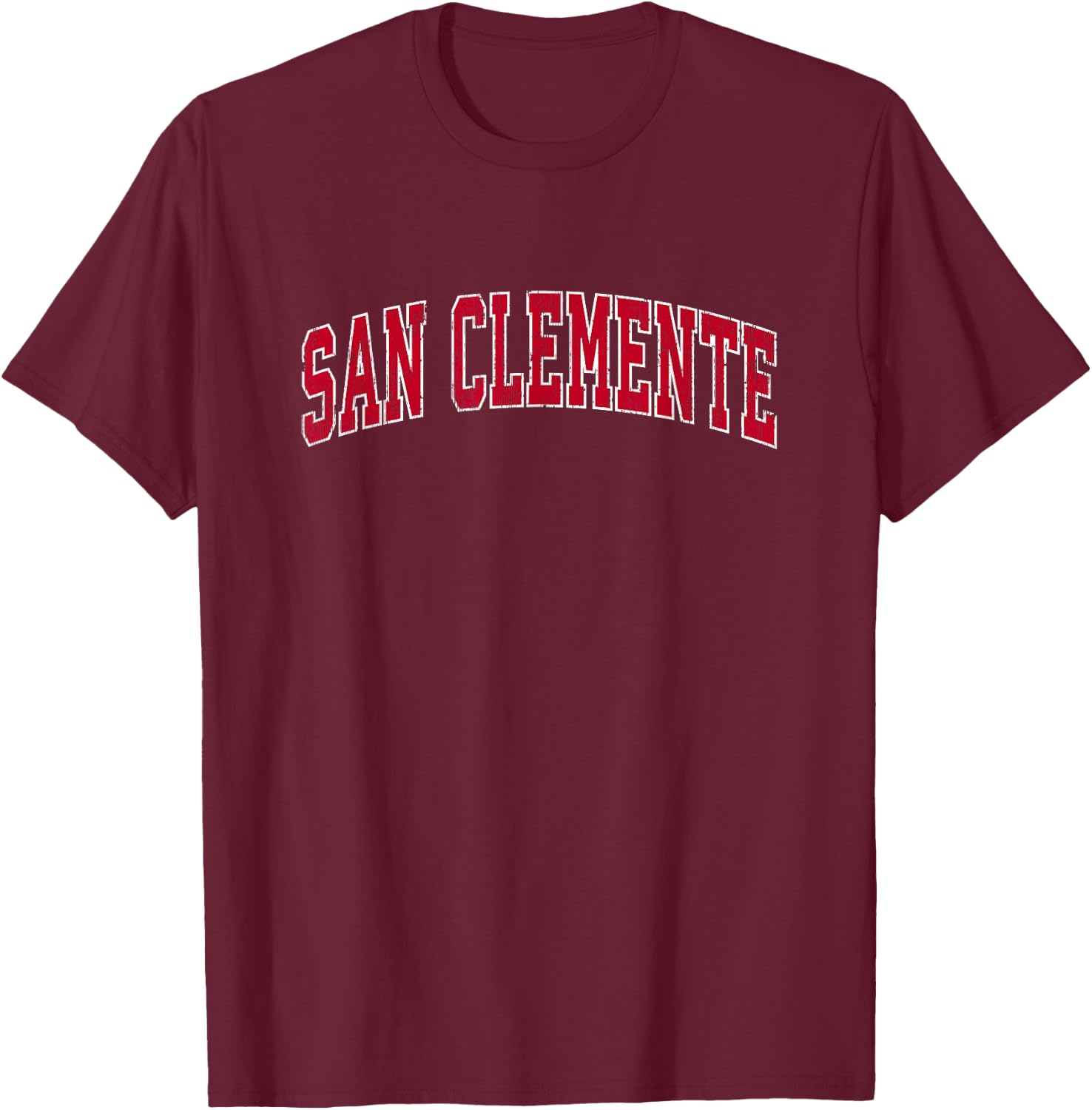 San Clemente California CA Vintage Sports Design Red Design T-Shirt - T-Shirt | Maroon