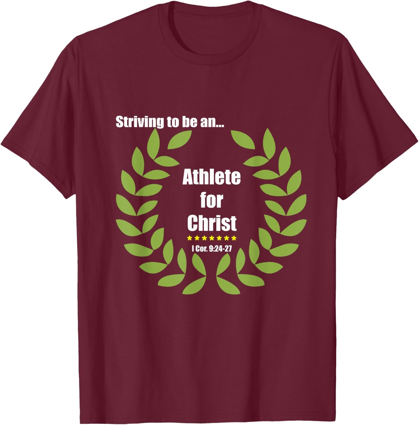 St. Nectarios Orthodox Church Athlete For Christ T-Shirt - T-Shirt | Maroon