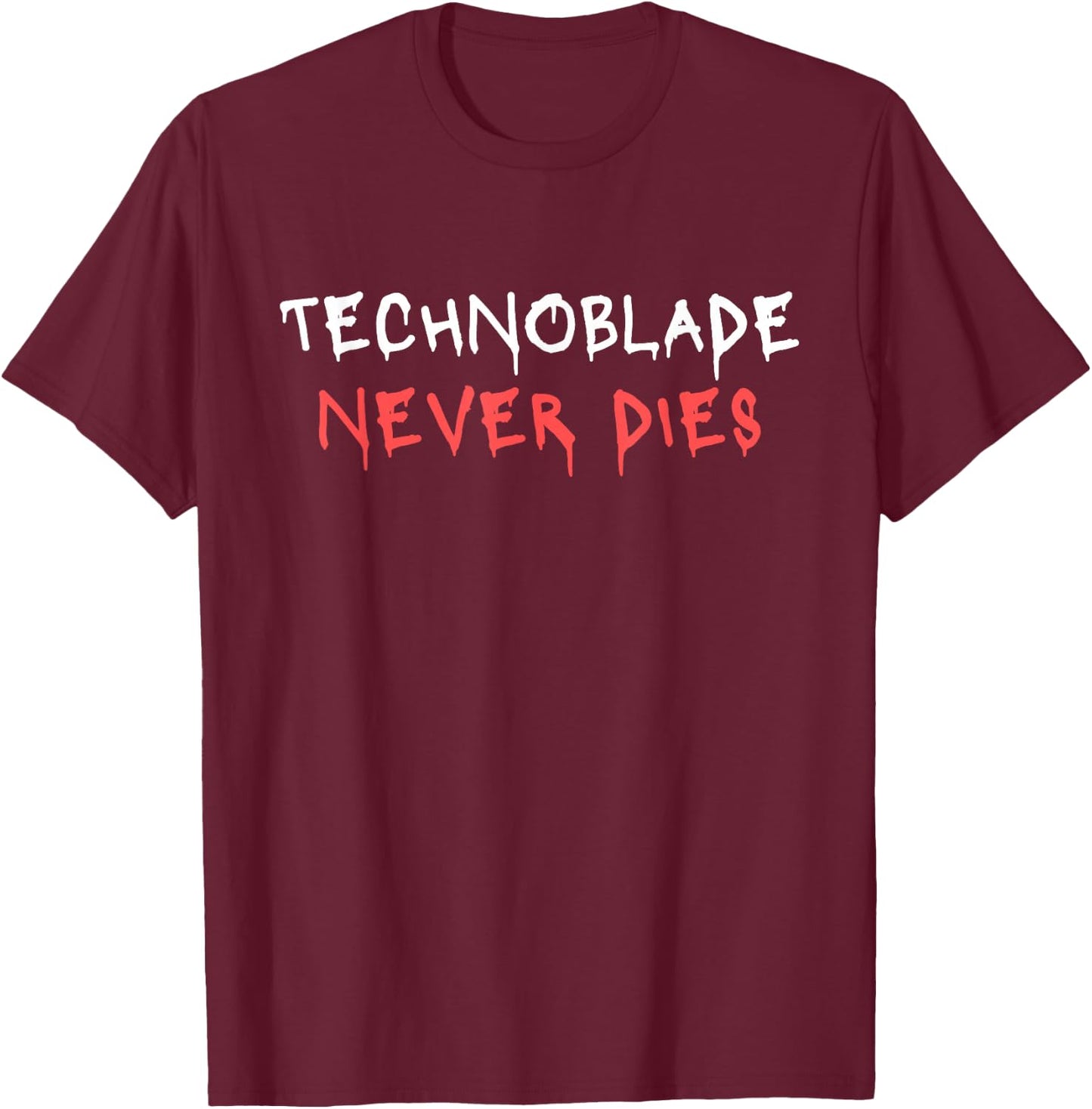 Technoblade Never Dies Funny T-Shirt - T-Shirt | Maroon